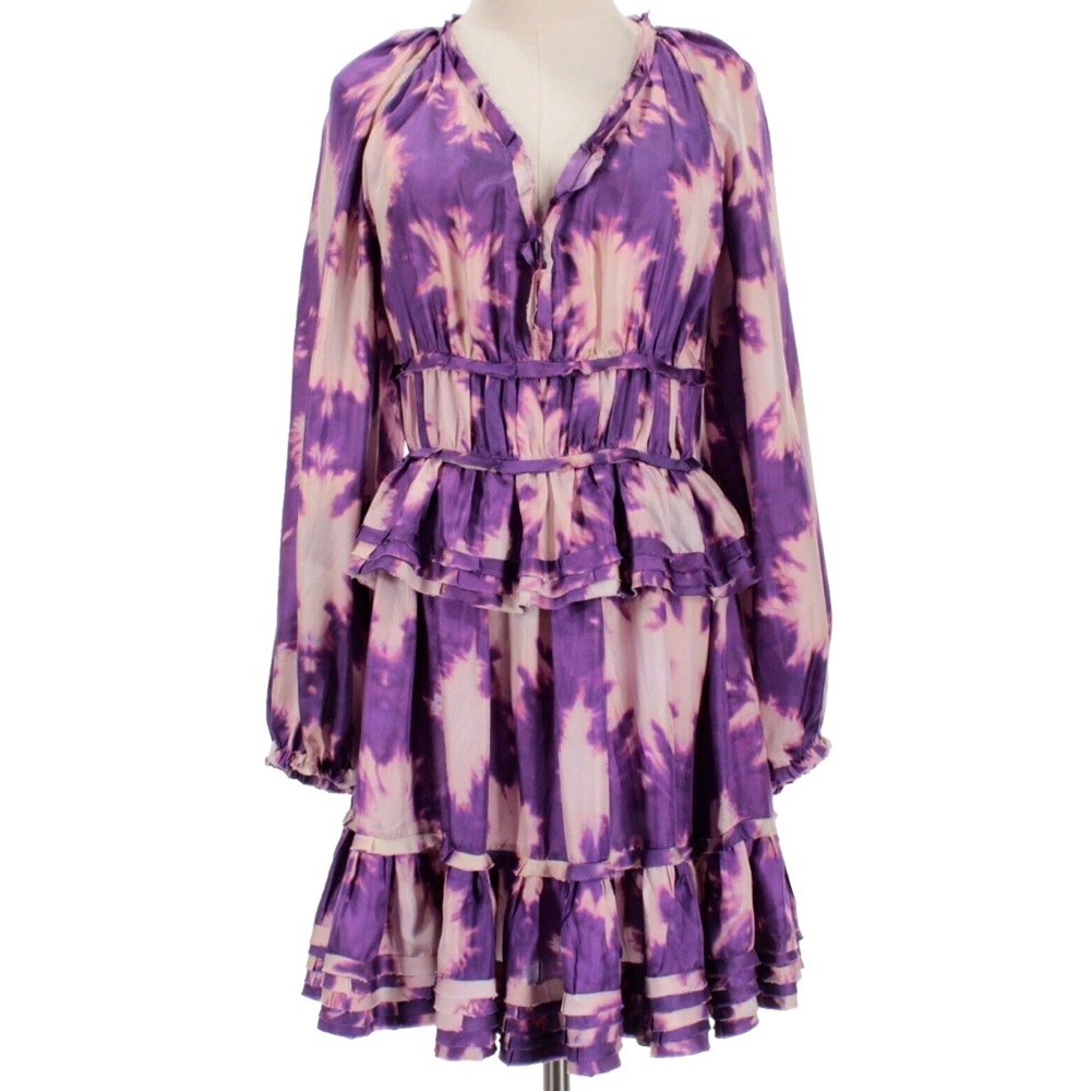 NWOT Ulla Johnson Emery Purple Ruffle Dress Size 0 - Picture 7 of 15